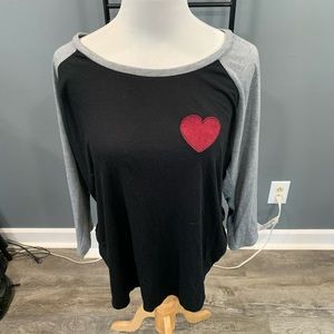 Torrid Baseball Tee with Heart